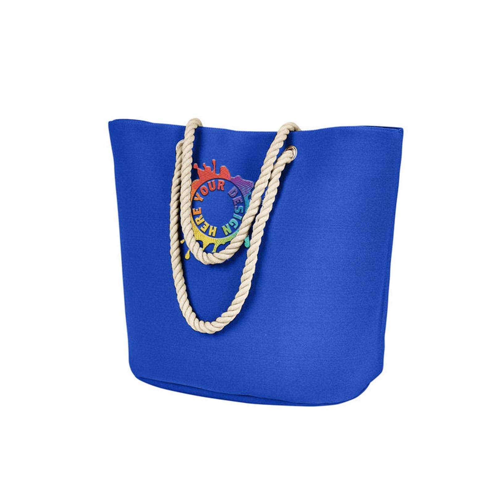 BAGedge Polyester Canvas Rope Tote Embroidery