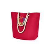 BAGedge Polyester Canvas Rope Tote Embroidery