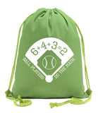 Ball Players Do the Math Baseball Cotton Drawstring Bag