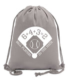 Ball Players Do the Math Baseball Cotton Drawstring Bag