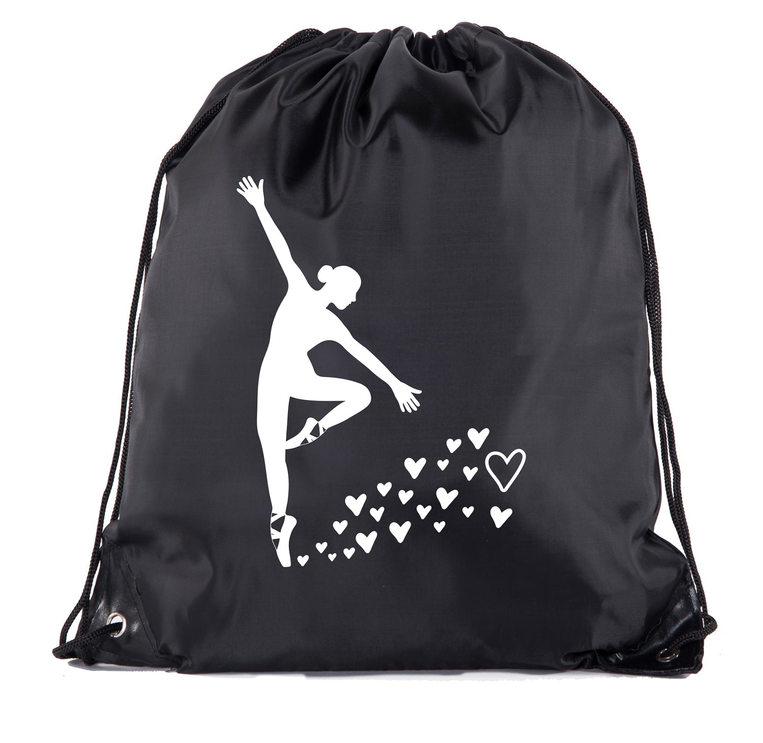 Ballerina & Hearts Polyester Drawstring Bag