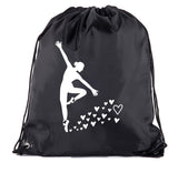 Ballerina & Hearts Polyester Drawstring Bag
