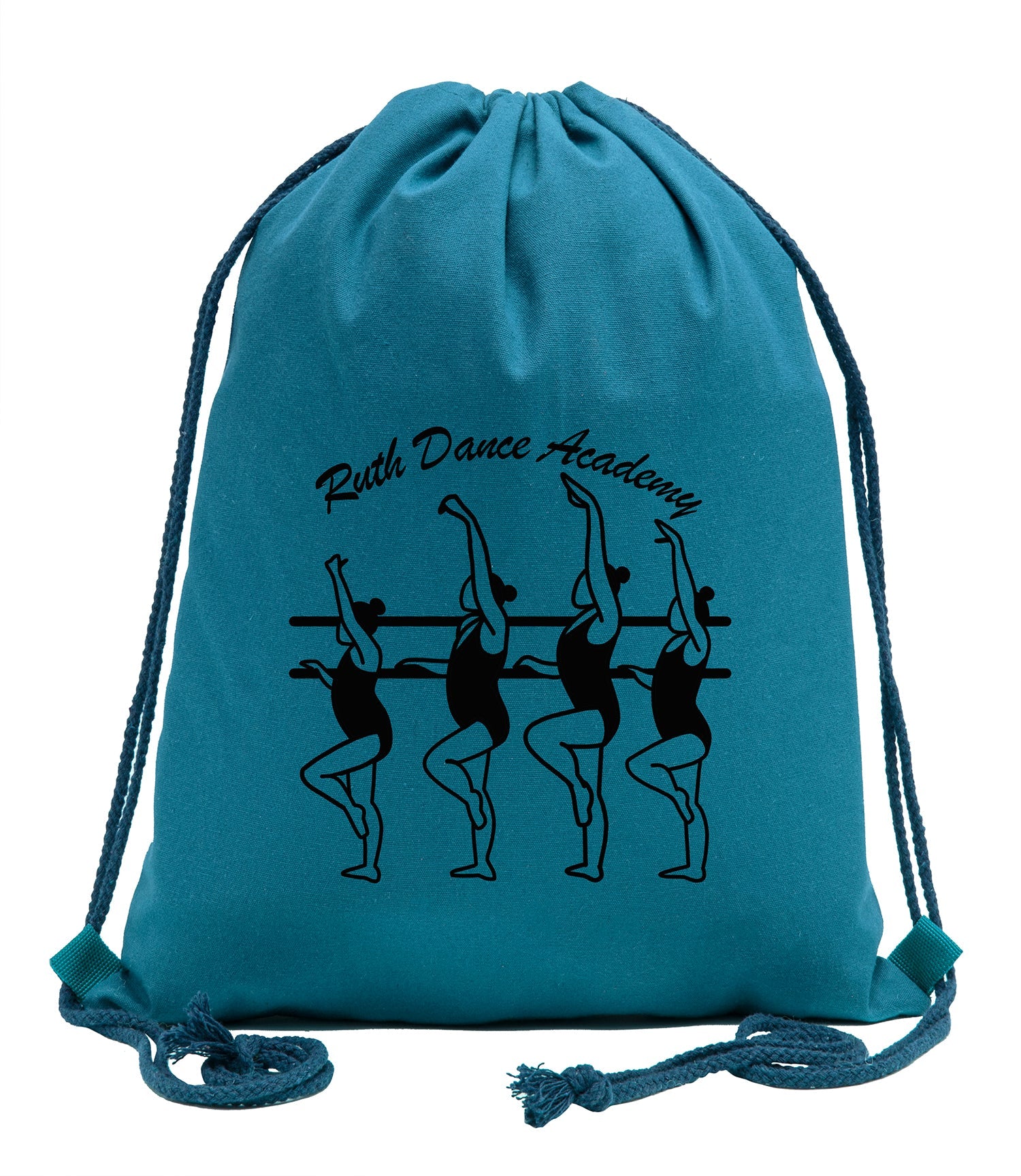 Ballerinas on Barre Custom Cotton Drawstring Bag