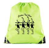 Ballerinas on Barre Custom Polyester Drawstring Bag