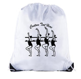 Ballerinas on Barre Custom Polyester Drawstring Bag