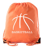 Accessory - Mato & Hash Basketball Drawstring Bags With 3,6, And 10 Pack Bulk Options - Outline