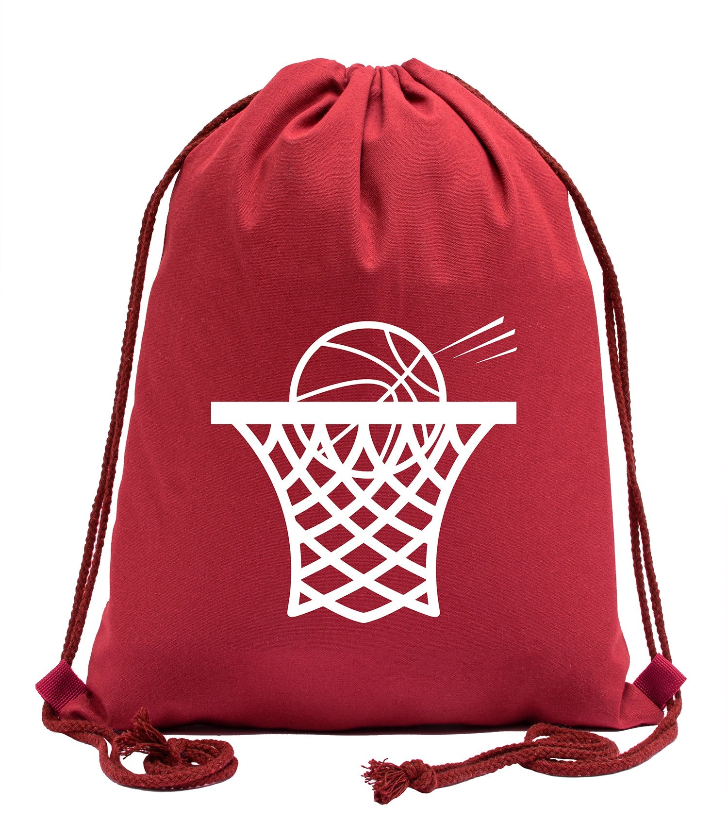 Basketball Swoosh Cotton Drawstring Bag