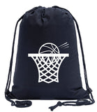 Basketball Swoosh Cotton Drawstring Bag