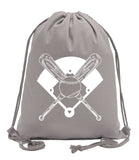 Bats, Baseball & Diamond Cotton Drawstring Bag
