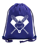 Bats, Baseball & Diamond Cotton Drawstring Bag