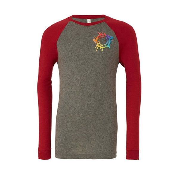 Bella + Canvas 3000C: Men's Long Sleeve Baseball T- Shirt