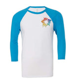 Bella + Canvas Unisex 3/4-Sleeve Baseball Raglan T-Shirt Embroidery - Mato & Hash