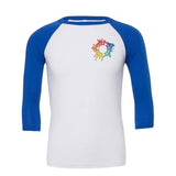 Bella + Canvas Unisex 3/4-Sleeve Baseball Raglan T-Shirt Embroidery - Mato & Hash