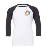 Bella + Canvas Unisex 3/4-Sleeve Baseball Raglan T-Shirt Embroidery - Mato & Hash