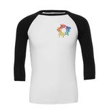 Bella + Canvas Unisex 3/4-Sleeve Baseball Raglan T-Shirt Embroidery - Mato & Hash