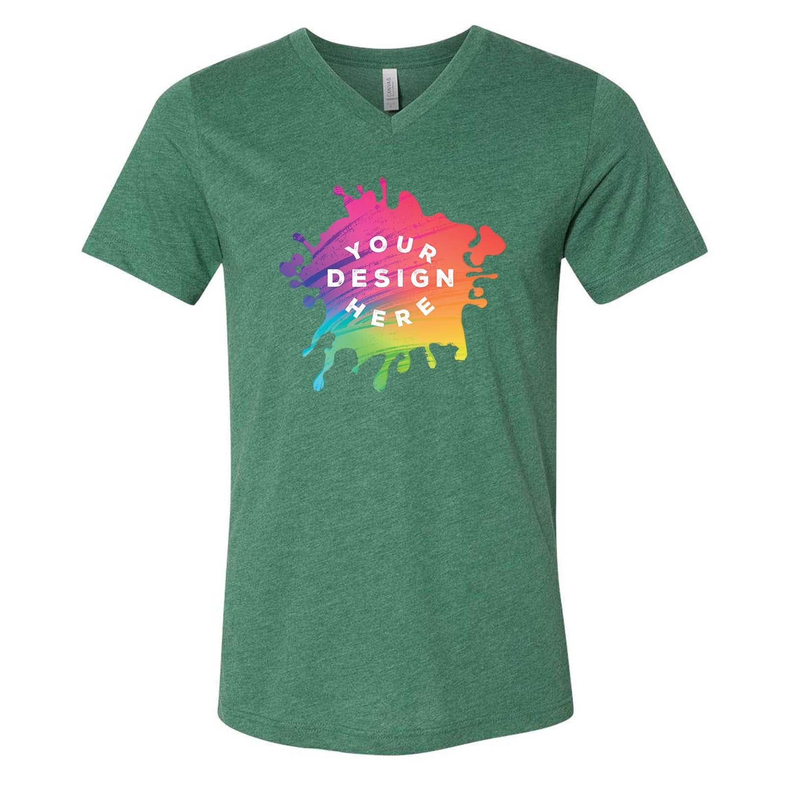 Bella + Canvas Unisex Cotton/Polyester Blend V-Neck T-Shirt - Mato & Hash