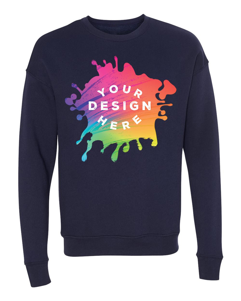 Bella + Canvas Unisex Cotton/Polyester Fleece Drop Shoulder Crew Neck Sweatshirt - Mato & Hash