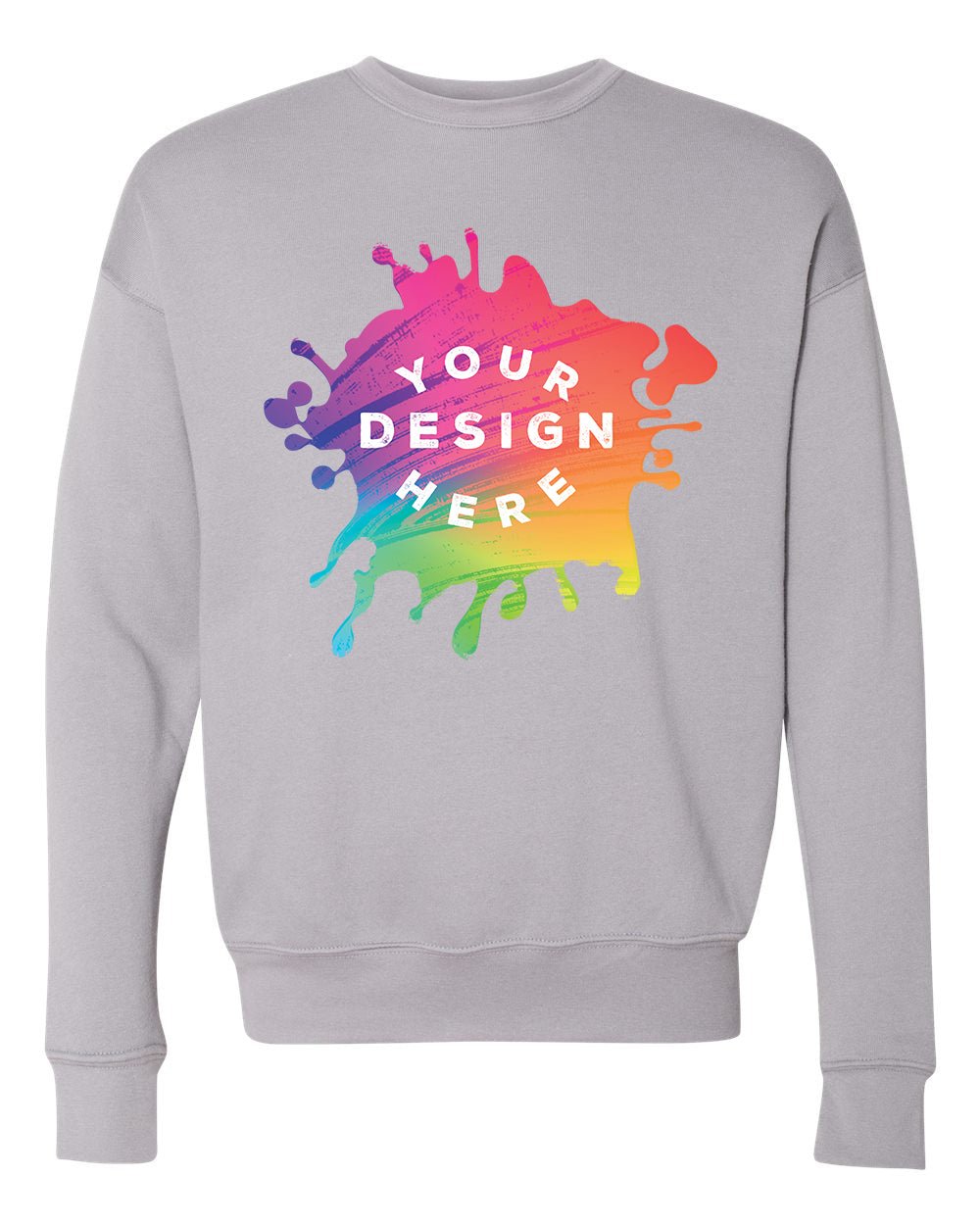 Bella + Canvas Unisex Cotton/Polyester Fleece Drop Shoulder Crew Neck Sweatshirt - Mato & Hash