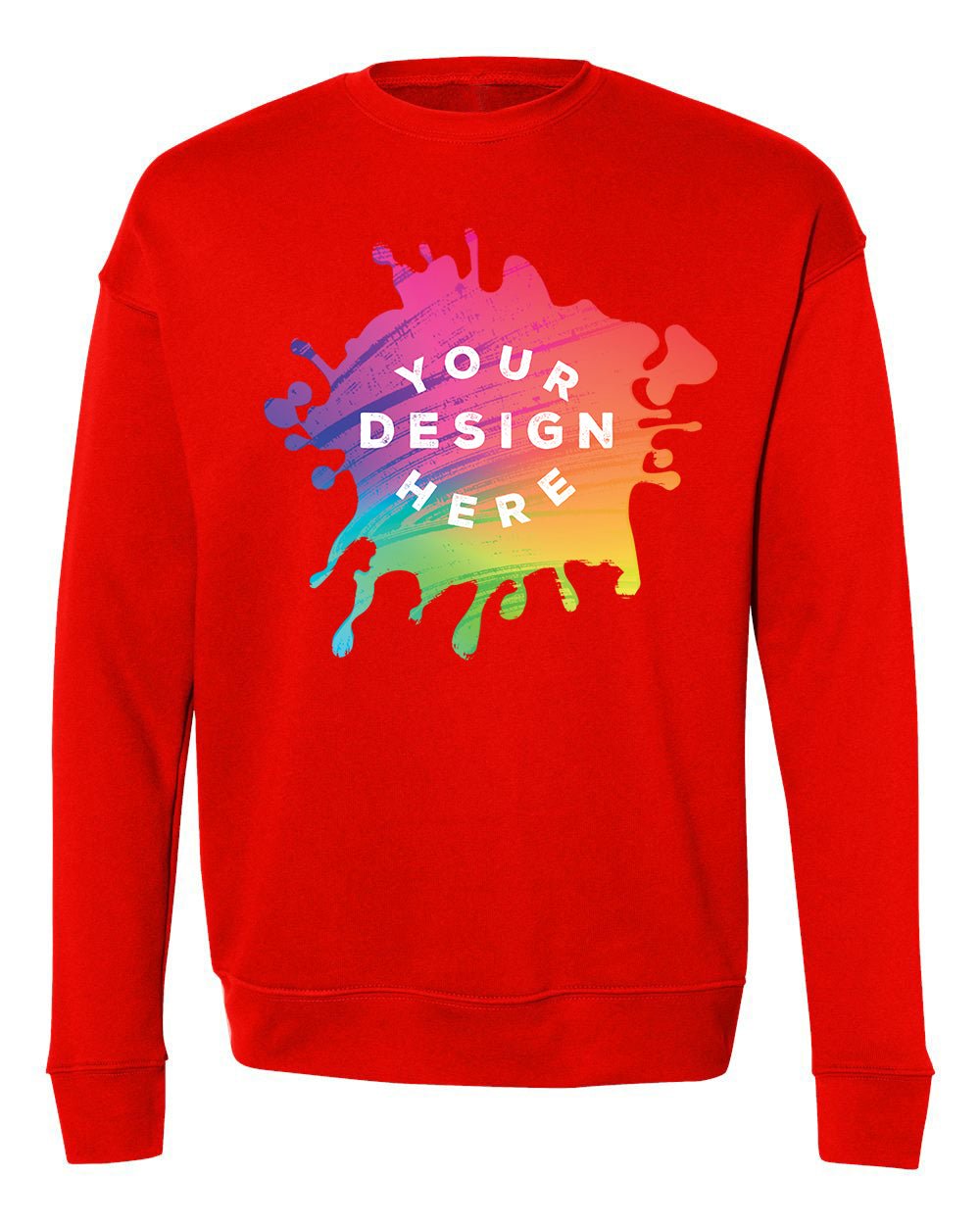 Bella + Canvas Unisex Cotton/Polyester Fleece Drop Shoulder Crew Neck Sweatshirt - Mato & Hash