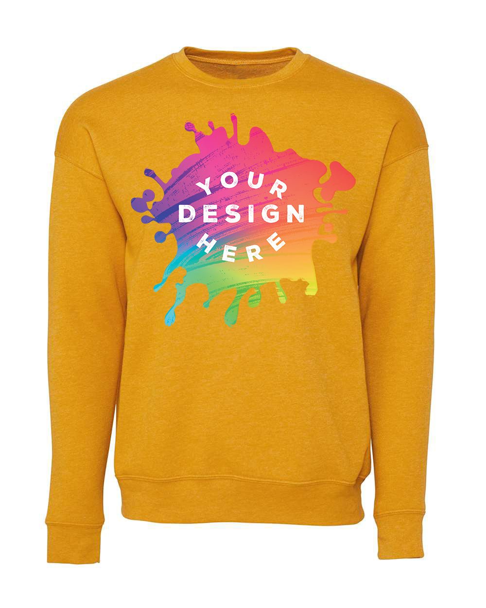 Bella + Canvas Unisex Cotton/Polyester Fleece Drop Shoulder Crew Neck Sweatshirt - Mato & Hash