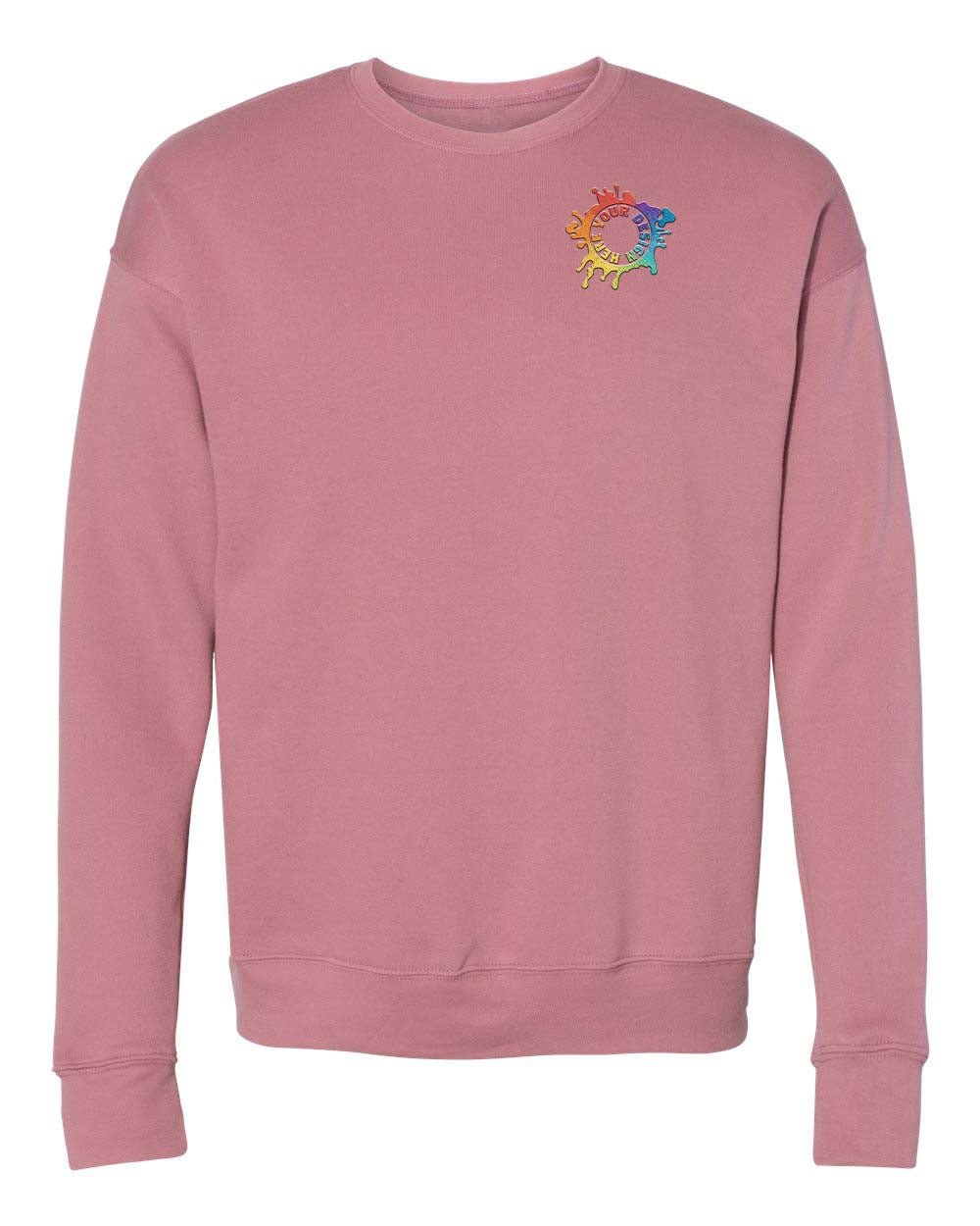Bella + Canvas Unisex Cotton/Polyester Fleece Drop Shoulder Crew Neck Sweatshirt Embroidery - Mato & Hash