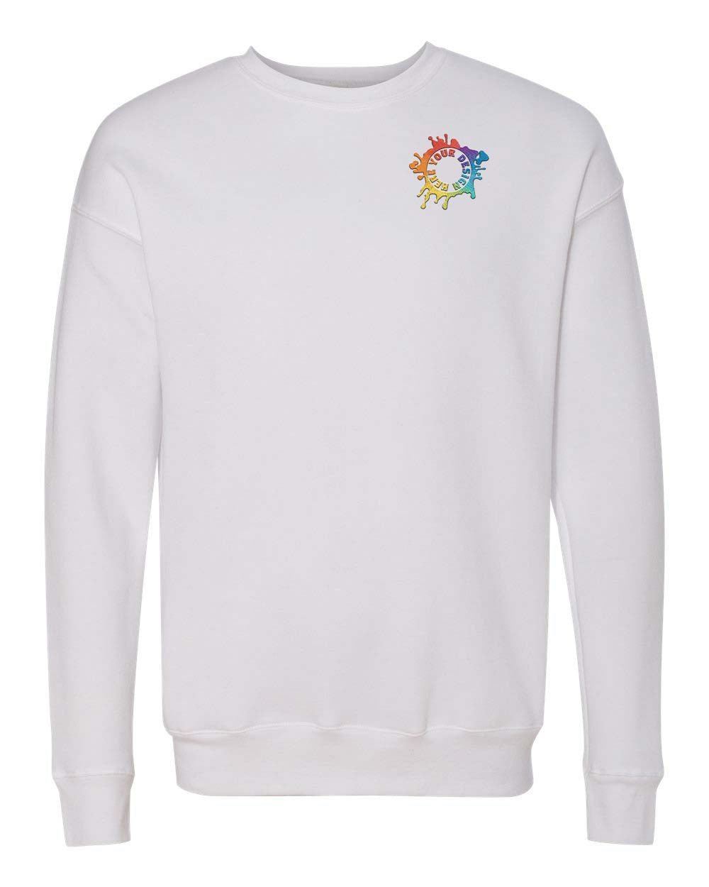 Bella + Canvas Unisex Cotton/Polyester Fleece Drop Shoulder Crew Neck Sweatshirt Embroidery - Mato & Hash