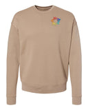 Bella + Canvas Unisex Cotton/Polyester Fleece Drop Shoulder Crew Neck Sweatshirt Embroidery - Mato & Hash