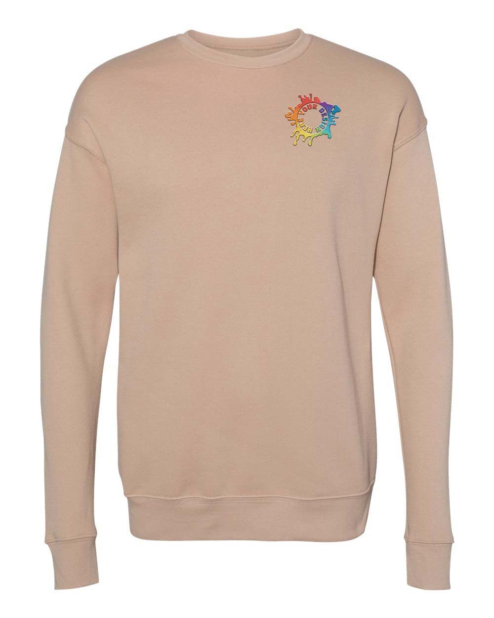 Bella + Canvas Unisex Cotton/Polyester Fleece Drop Shoulder Crew Neck Sweatshirt Embroidery - Mato & Hash