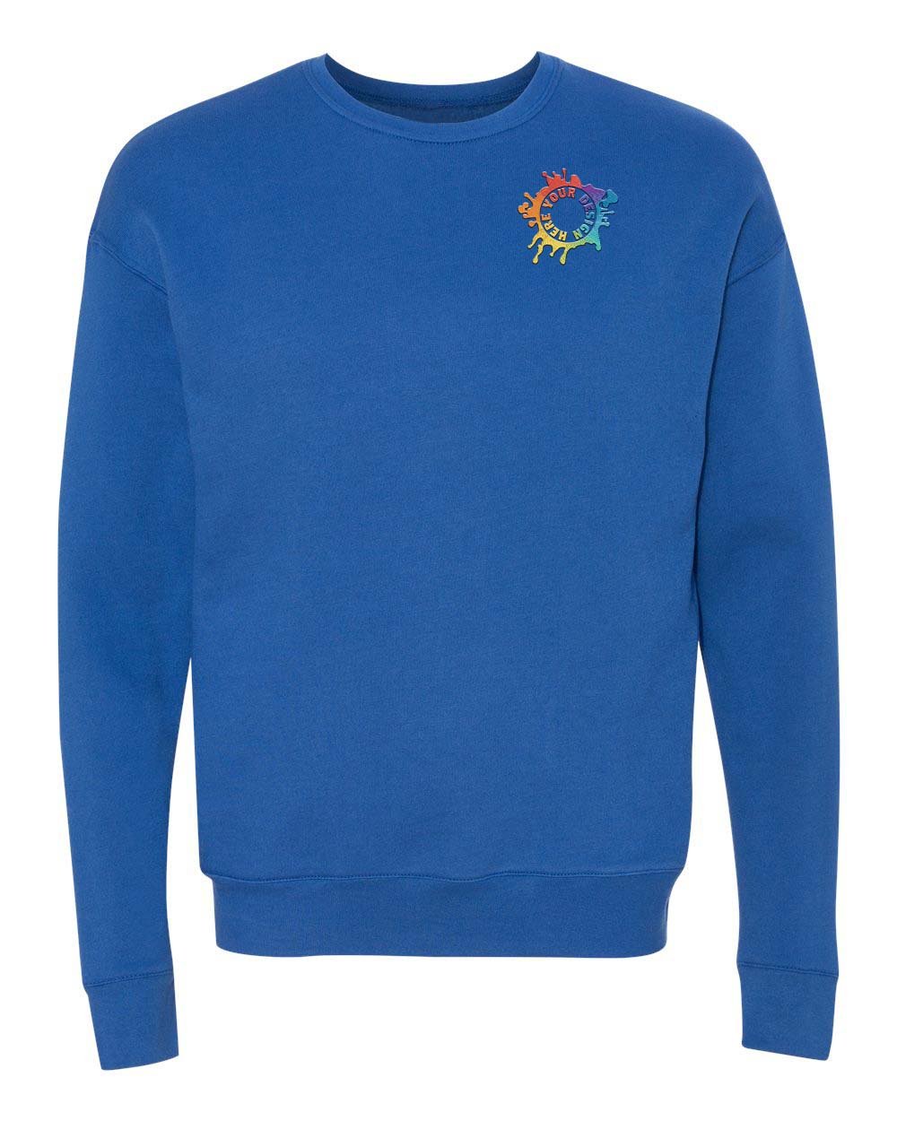Bella + Canvas Unisex Cotton/Polyester Fleece Drop Shoulder Crew Neck Sweatshirt Embroidery - Mato & Hash