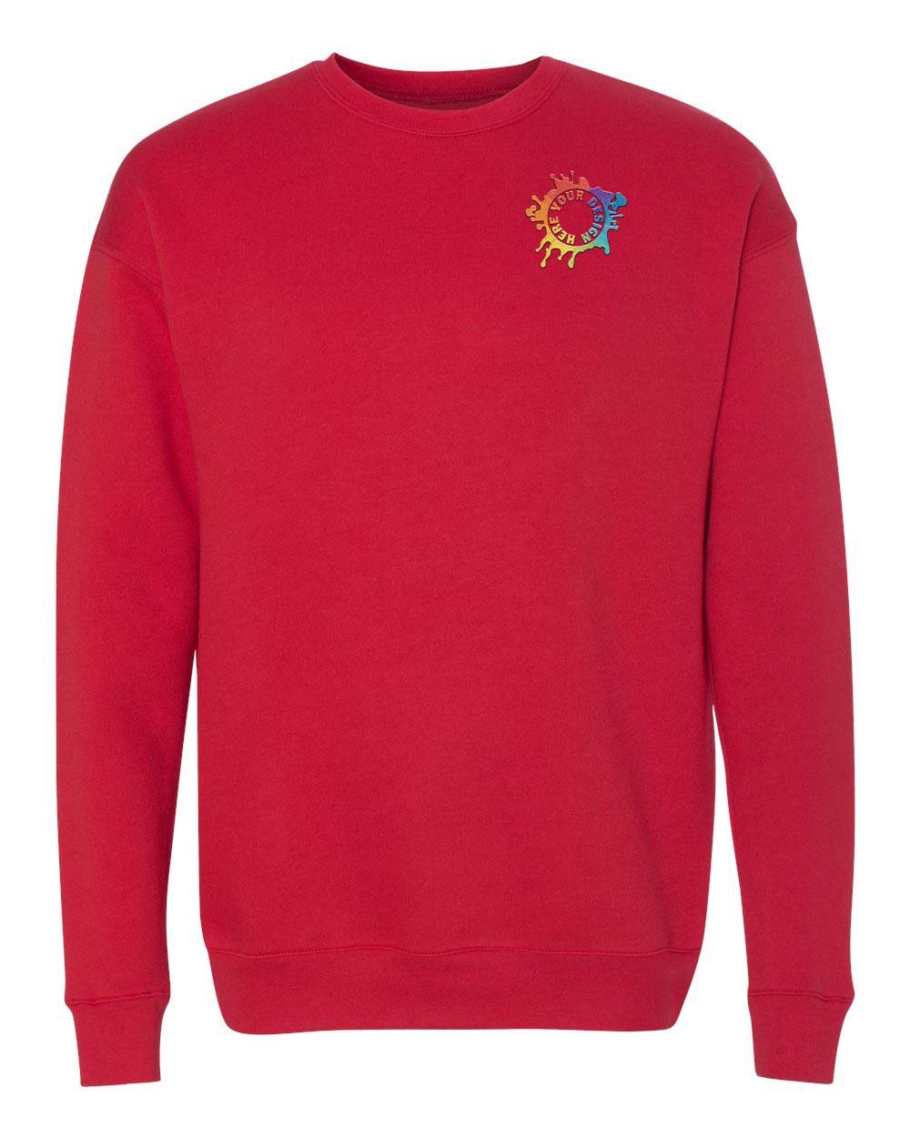 Bella + Canvas Unisex Cotton/Polyester Fleece Drop Shoulder Crew Neck Sweatshirt Embroidery - Mato & Hash