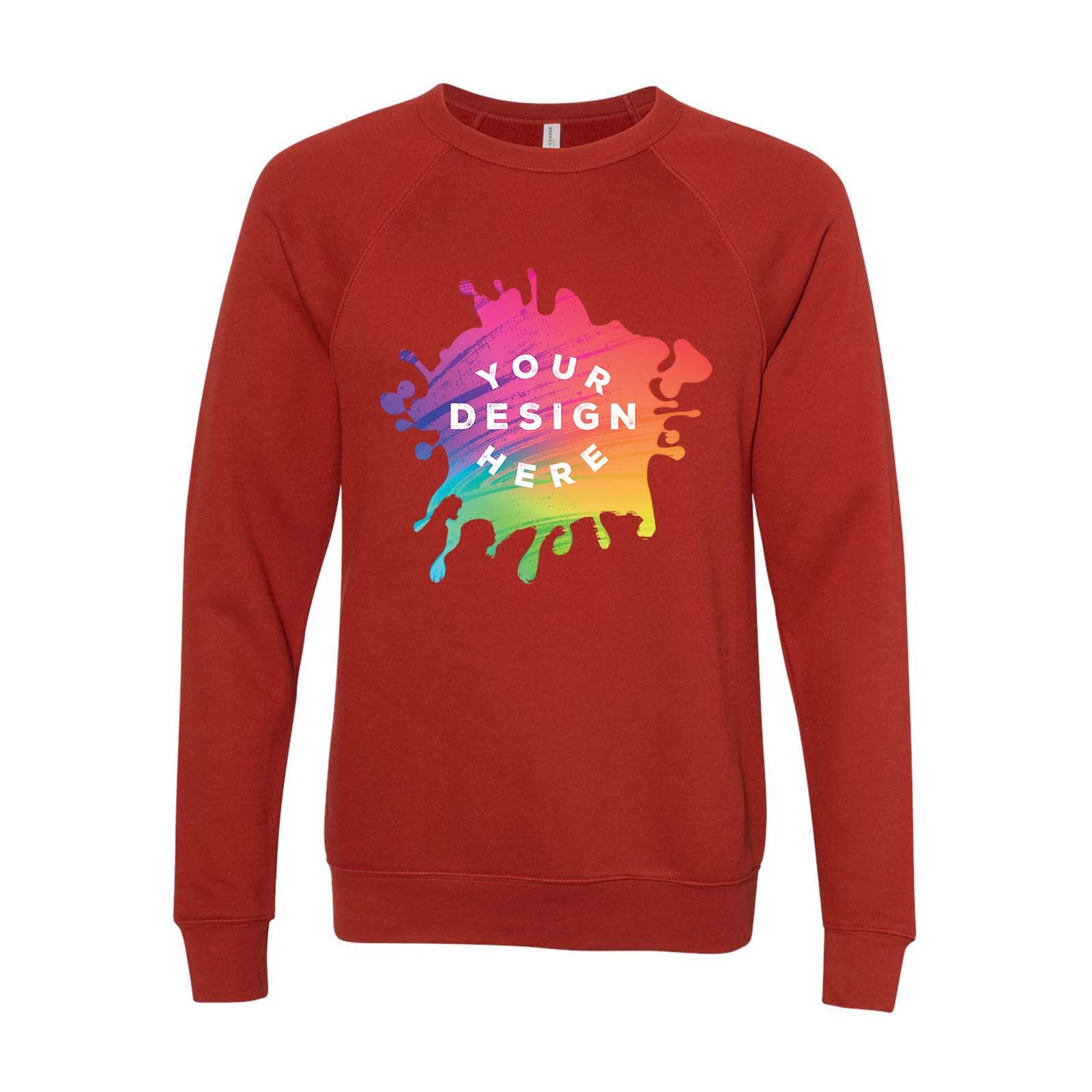 Bella + Canvas Unisex Cotton/Polyester Fleece Raglan Crewneck Sweatshirt - Mato & Hash