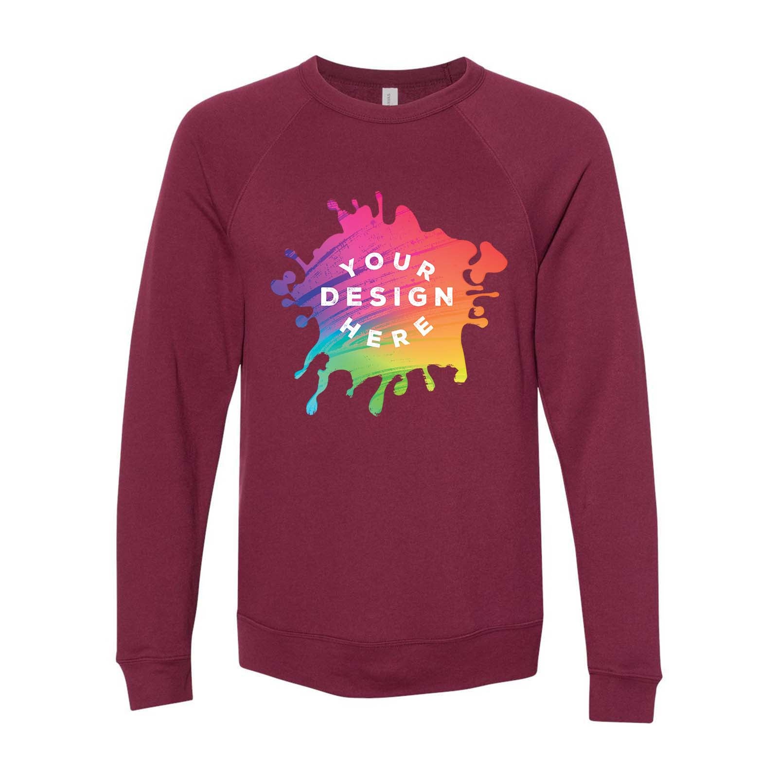 Bella + Canvas Unisex Cotton/Polyester Fleece Raglan Crewneck Sweatshirt - Mato & Hash