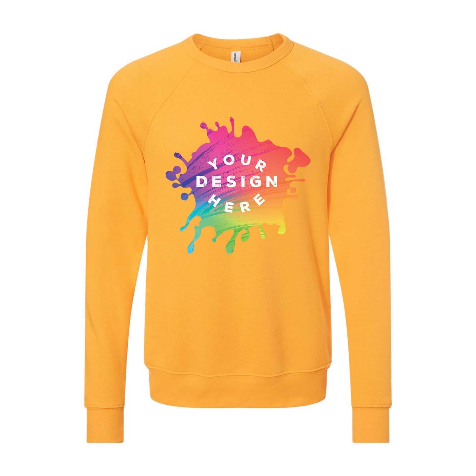 Bella + Canvas Unisex Cotton/Polyester Fleece Raglan Crewneck Sweatshirt - Mato & Hash