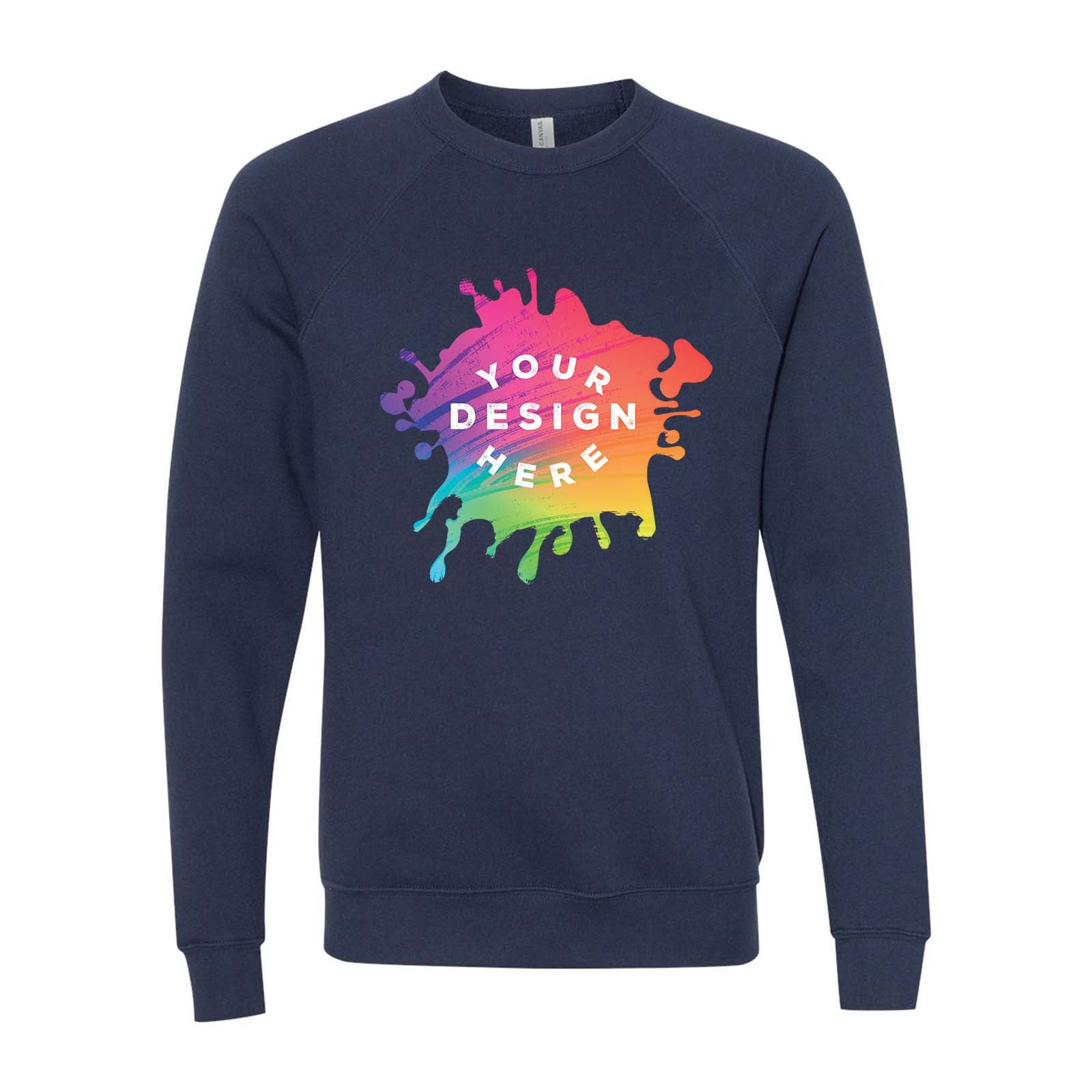 Bella + Canvas Unisex Cotton/Polyester Fleece Raglan Crewneck Sweatshirt - Mato & Hash