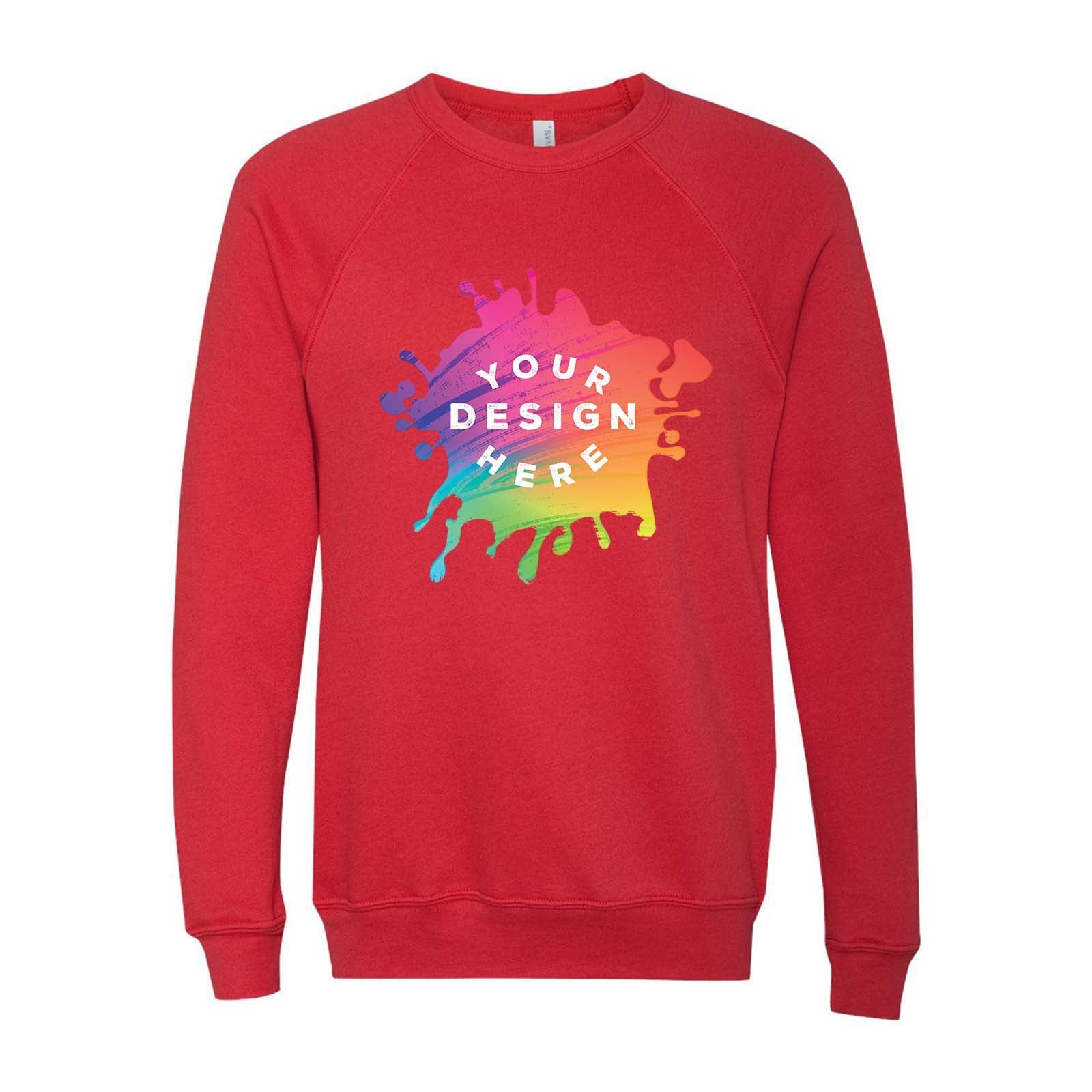 Bella + Canvas Unisex Cotton/Polyester Fleece Raglan Crewneck Sweatshirt - Mato & Hash