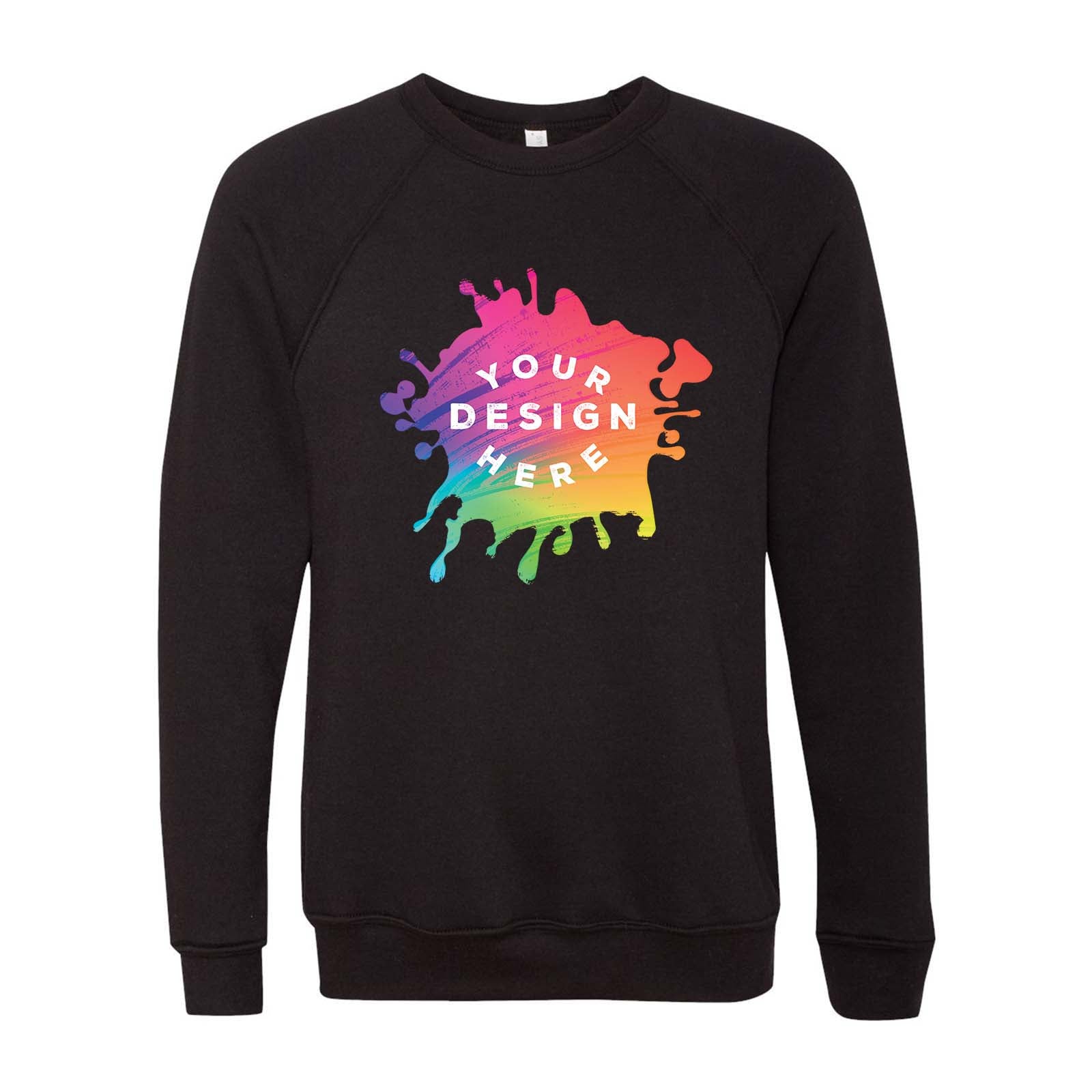 Bella + Canvas Unisex Cotton/Polyester Fleece Raglan Crewneck Sweatshirt - Mato & Hash