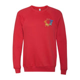 Bella + Canvas Unisex Cotton/Polyester Fleece Raglan Crewneck Sweatshirt Embroidery - Mato & Hash