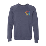 Bella + Canvas Unisex Cotton/Polyester Fleece Raglan Crewneck Sweatshirt Embroidery - Mato & Hash