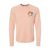Bella + Canvas Unisex Cotton/Polyester Fleece Raglan Crewneck Sweatshirt Embroidery - Mato & Hash