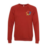 Bella + Canvas Unisex Cotton/Polyester Fleece Raglan Crewneck Sweatshirt Embroidery - Mato & Hash