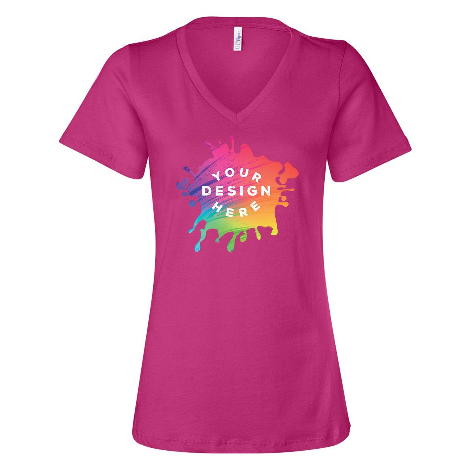 Bella + Canvas Women's 100% Cotton Jersey V-Neck T-Shirt - Mato & Hash