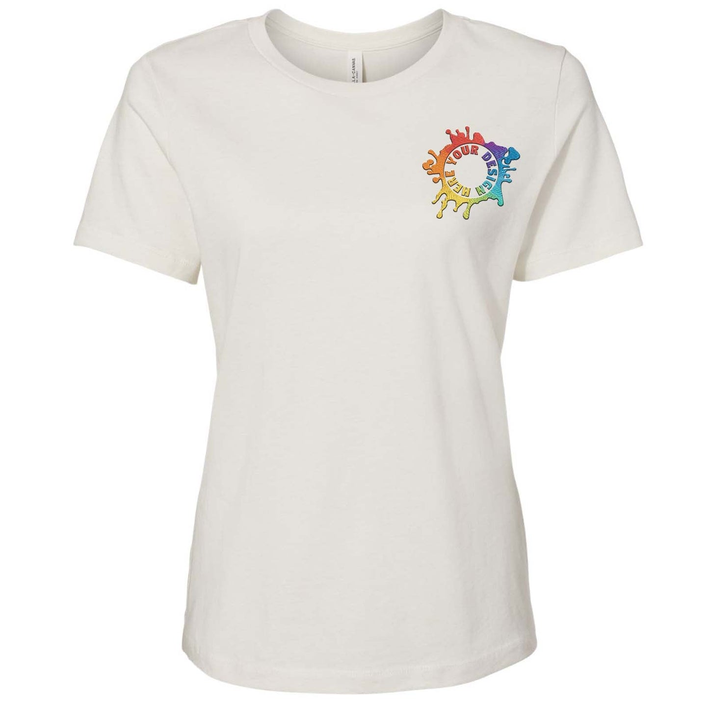 Bella + Canvas Women's 100% Cotton T-Shirt Embroidery - Mato & Hash