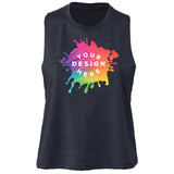 Bella + Canvas Women's Cotton/Polyester Blend Racerback Cropped Tank Top - Mato & Hash