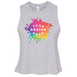 Bella + Canvas Women's Cotton/Polyester Blend Racerback Cropped Tank Top - Mato & Hash