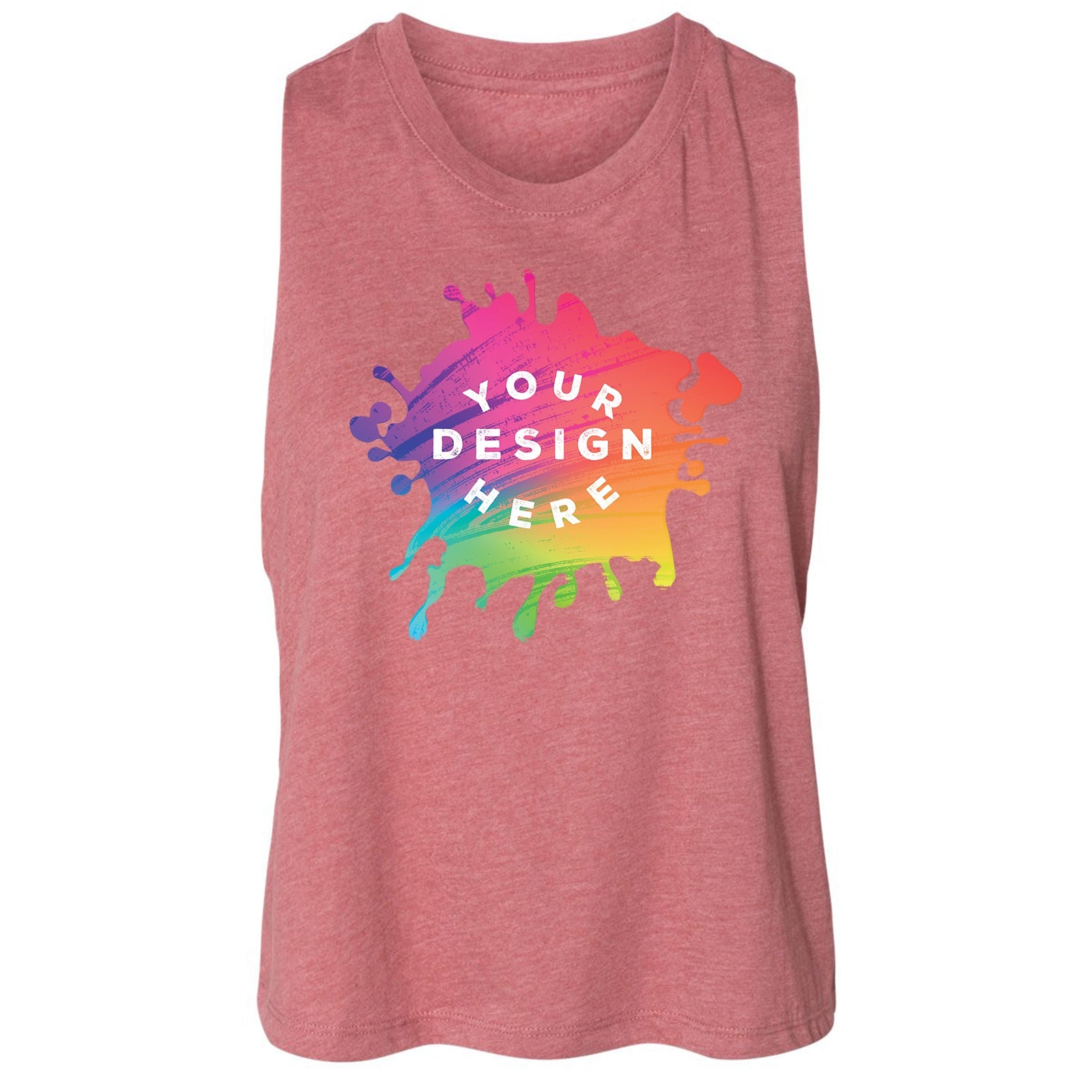 Bella + Canvas Women's Cotton/Polyester Blend Racerback Cropped Tank Top - Mato & Hash