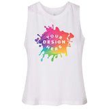 Bella + Canvas Women's Cotton/Polyester Blend Racerback Cropped Tank Top - Mato & Hash