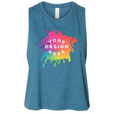 Bella + Canvas Women's Cotton/Polyester Blend Racerback Cropped Tank Top - Mato & Hash