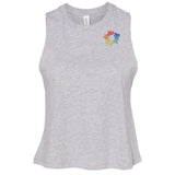 Bella + Canvas Women's Cotton/Polyester Blend Racerback Cropped Tank Top Embroidery - Mato & Hash