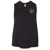 Bella + Canvas Women's Cotton/Polyester Blend Racerback Cropped Tank Top Embroidery