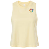Bella + Canvas Women's Cotton/Polyester Blend Racerback Cropped Tank Top Embroidery - Mato & Hash